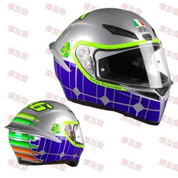 الخوذات Moto AGV تصميم الدراجات النارية السلامة الراحة AGV K1 دراجة نارية مكافحة الضباب الكامل للرجال والنساء السباق الجري خوذة Zoo4