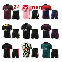 24 25 Mbappe Soccer Jerseys Track Clesuit 22 23 Классический стиль Парижский тренировочный костюм Sergio Ramos Verratti Icardi Football с коротким рукавом