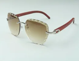 Прямые новейшие модные солнцезащитные очки с гравировкой на линзах 3524019, натуральные оригинальные деревянные палочки, размер очков 5818135mm7693460