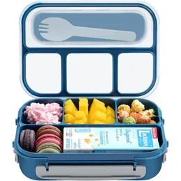 حاويات Boxlunch الغداء للبالغين الأطفال Toddler1.3l-4 مقصورة Bento Boxmicrowave/غسالة الصحون/فريزر آمن 240103