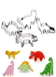 Dinosaurie cookie cutter set rostfritt stål djur fondant kaka kex mögel kaka dekorera bakverktyg jk2007xb2678521