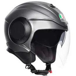 Helmets Moto AGV Motorcycle Design Safety Comfort Agv Italian Orbyt Men's and Women's Dual Lens 4/3 Half Helmet Motorcycle Electric Vehicle Mono Channel V06A