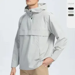 Luu Mens Hoodies Hardshell Jacket 야외 착용 코트 봄 여름 스포츠 방풍 등산 의류 하드 쉘 방수 따뜻한 조깅 착용 러닝 러닝