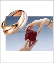 Pierścienie zespołu biżuteria Jhangke Trinity Ring Titanium Steel Triple Love for Women Mężczyzn Wedding Difmant S Dift Drezień 2021 AT54889853