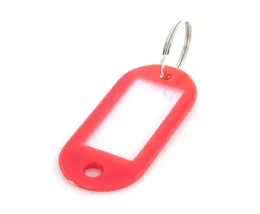 50 Pcs Mix Color Plastic Keychain Key Tags Id Label Name Tags With Split Ring For Baggage Key Chains Key Rings 5022MM 771842014