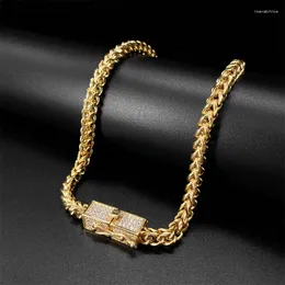 سلاسل 4-6 مم من التيتانيوم الصلب سلسلة السلسلة الكوبية للنساء للنساء Hiphop Miami Link Plated 14K Gold Party Ins Jewelry Gift