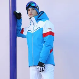 Kurtki biegające marki rzeki Mężczyzn narciarstwa zimowe ciepłe sportowe kurtki snowboardowe Wysokiej jakości sportowy materiał narciarski dla mężczyzny 1005