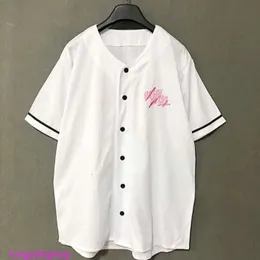 Modna odzież sportowa wierzchołek Rock Hip Hop Trees Tshirts Mesh Oddychany kardiganowa koszulka baseballowa z krótkim rękawem