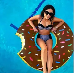 Röhren 120 cm schwimmender Donut-Schwimmring 48 Zoll Gigantischer Donut-Schwimmkörper Aufblasbarer Schwimmring Erwachsenen-Poolschwimmer