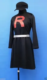 Disfraz Team Rocket vestido negro femenino disfraz Cosplay hecho a medida Lotahk