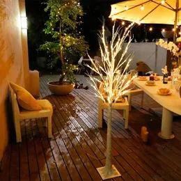 Juldekorationer 90 cm höjd LED Birch Tree Light 60LEDS USB Aktiverad med Switch Landscape Decor for Home Party Wedding