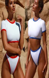 HxlsportStore Sports Swimwear Women High Weist Brazilian Bikini Thong Bathers Female Swimsuit 2018 Tankini Bathing Suit Twopiece 5719515