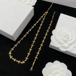 Einfachheit Gold Silber Schiffsankerkette Halskette Armband Modische Quastenohrringe für Frauen Schmuck Party Premium Geschenke Versorgung