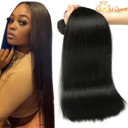 Schuss Malaysian gerade Haare weben 3 Bündel Remy Human Hair Extensions Naturfarbe