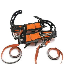 12 tooth professional crampons outdoor climbing ice fishing snow skid shoe cover mountaineering skid gear 12 teeth 240102