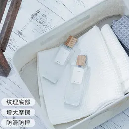 Frascos de armazenamento YUXI Frasco de perfume de vidro quadrado baioneta transparente 50ml vazio capa de madeira spray