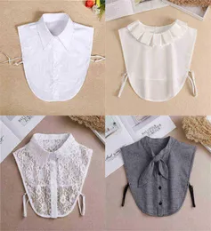 Linbaiway 39 Stijlen Vrouwen Kateenchiffon Afneembare Revers Nep Kraag Ruches Valse Kraag Verwijderbare Valse Blouse Kraagie J4772677