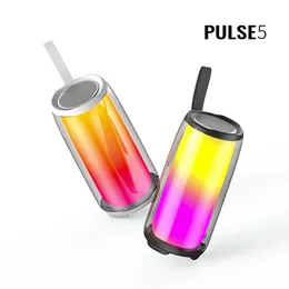 Alto-falantes led pulse5 alto-falante bluetooth portátil tela cheia luz pesado subwoofer presente