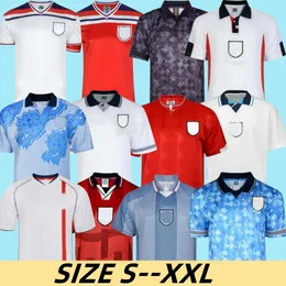 레트로 23 24 잉글랜드 축구 유니폼 블랙 아웃 키트 램파드 가스 코인 Owen Gerrard Football Shirt Barnes 1990 Mash Up Fowler Robson Scholes