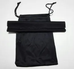 Sunglasse Black Cleaning Pouch Pouch Soft Eyeglasses Bag Classes Women and Man Geasses Pags Cloth 20pcslot 1759cm2830622