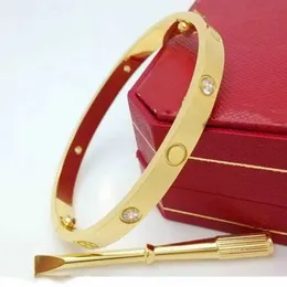 Um clássico 316L tititanium pulseiras pulseiras para amantes pulseira rosa ouro casal pulseira dia dos namorados com caixa 15-22cm dt18