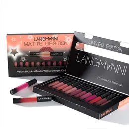 612PCS Frauen Mode Matt Flüssigen Lippenstift Set Sexy Rot Kürbis Samt Lipgloss Langlebig Wasserdicht Schönheit Werkzeug 240102