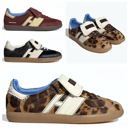 Designer 2024 nova estampa de leopardo cor vaca sapatos casuais para homens sapatos de passo