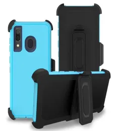 Triple Combo Case för Samsung Galaxy S10 A20 A30 A50 LG K51 Note10 iPhone12 Mini Pro Rugged Tough Protection W Kickstand Holster 8049083