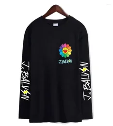 Men039s TシャツJバルビンクルー首の男性女性シャツ長袖Tシャツユニセックスカジュアルハラジュクストリートシャツ太陽フラワーボーイガール6964001