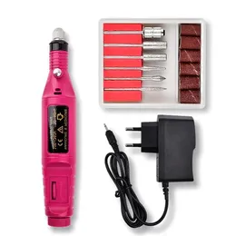 Acessórios de energia elétrica profissional máquina manicure caneta pedicure arquivo unhas ferramentas 6 bits broca máquina broca do prego