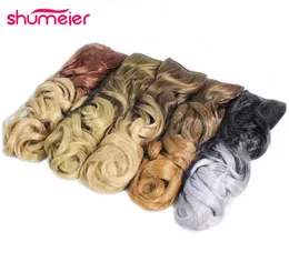 Whole Shumeier 12Colors 60cm Long Wavy Colored Ombre Synthetic Hairpiece Clip In Hair Extensions for Women8032542