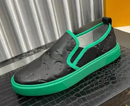 Tasarımcı Sıradan Ayakkabı Erkekler Slip-Ons Sneakers Lüks Deri Birleştirilmiş Spor Ayakkabıları Vintage Düşük Top Beyaz Klasik Moda Tenis Ayakkabıları