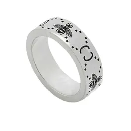 Moda vintage luksusowe pierścionki ślubne dla męskich projektant biżuterii modne zaręczyny srebrne retro pszczoły pierścionek