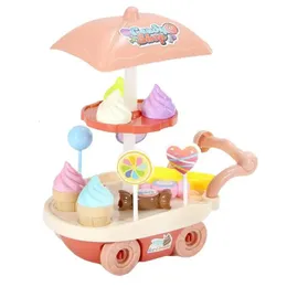 لعبة Ice Cream Truck Toy Ptend Therend Ice Cream Carty For Boys Mini Toddler Play Toys for Child Birthday Higds ful