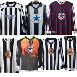 Long Sleeve New Castles Soccer Trikots NUFC Retro Shearer Pinas United Owen Classic Football Shirts Ginola 03 05 95 97 99 00 2003 2004 2005 1995 80 82
