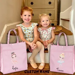 Personalized Name Ballerina Tote Bag Ballet Dance Bag Birthday Gift Bag Ballet Tote Bag Ballet Dancer bag 240103