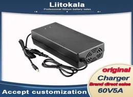 Liitokala 672V 5A litiumbatterier laddare 60v5a liion snabb smart laddare 110v 220v för 16s 60v ebike scooter batteri pack5465300