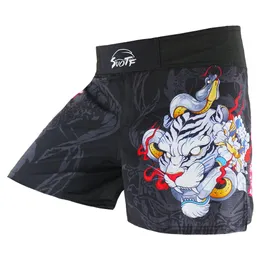 MMA Jujitsu Fight Combattimento feroce Pantaloni da boxe da uomo kickboxing Pantaloncini MMA Corti Pantaloncini da boxe Tiger Muay Thai sanda mma 240104