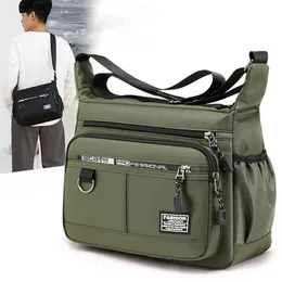 Мужские сумки-мессенджеры через плечо, мужские небольшие сумки на слинге для работы, деловые водонепроницаемые сумки-оксфорды, сумка-портмоне 240104