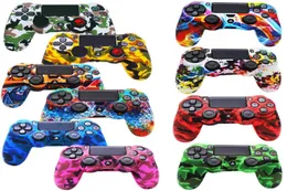 För Sony PlayStation 4 PS4 Controller Case Wireless Bluetooth Thumb GRIPS JOYSTICK Konsol Camo Skin Antislip Silicone Cover8293278