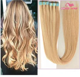 18 20 22 24 Zoll Skin Weft PU Tape in Human Hair Extensions 80g 100 Gramm Ganzkopf selbstklebendes brasilianisches Remy-Haar8308329