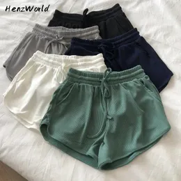 Skirts Henzworld Summer Solid Color Cotton Shorts Women Bottoms Thin Loosefitting Pama Pants Casual Sports Shorts Beach Yoga Pants