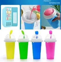 Summer Squeeze Homemade Juice Water Bottle Quick-Frozen Smoothie Sand Cup Pinch Fast Cooling Magic Ice Cream Slushy Maker JJ 1.4