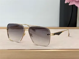 New fashion design sunglasses HALY II square cut lens K gold frame generous and versatile style outdoor uv400 protection eyewear