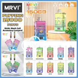 Original MRVI vapers puff 15000 puff descartável vape ecig Vape desechable puff 15K puff 12k 2% 5% cigarros eletrônicos descartáveis 750mah bateria 25ml pods Band king vapers