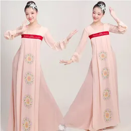 의류 아시아 태평양 섬 의류 섹시한 현대 여성 Hanbok 가운 코스프레 의상 한국 빈티지 치폰 드레스 동양 민족 의류