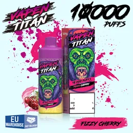 Entrepôt de l'UE Puff10k Vape jetable e VAPEN TITAN 10000 bouffées 100000 bouffées RAZZ BAR contrôle du débit d'air rechargeable 20 ml Vapes rechargées bouffée 15k 12k expédition en 24 heures