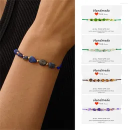 Charme Armbänder Unregelmäßige Natürliche Zerkleinerte Stein Perlen Armband Für Frauen Männer Handarbeit Gewebt Reiki Heilung Schmuck Geschenk Großhandel