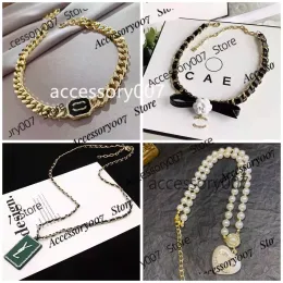 designer jewelry necklace Designer Choker Women's Gift Necklace Wedding Party Gift Long Chain New Luxury Jewelry Spring Pearl Love Long Chain High Sense