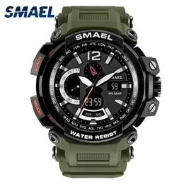 Smael Brand Men Watches Clock Men Military Army Sport Led 디지털 손목 시계 알람 날짜 1702 Relogio Masculino Esportivo Militar174S